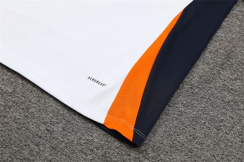 Real Madrid 2024/25 Training Tracksuit (White + Orange #7)