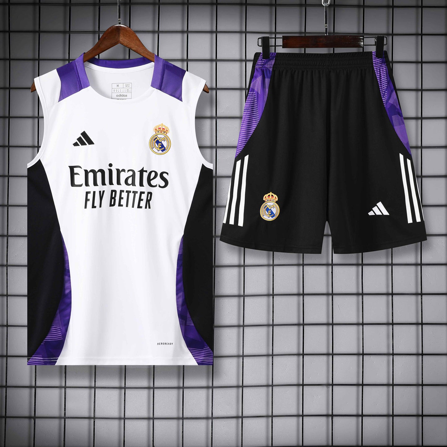 Real Madrid 2024/25 Training Vest Tracksuit (White)