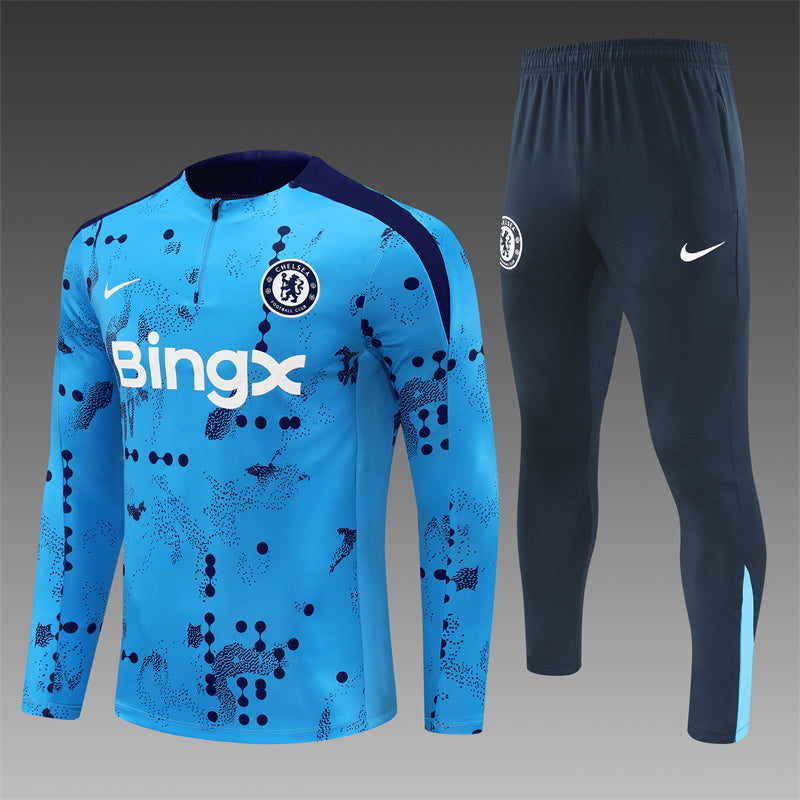 Chelsea 2024/25 Training Tracksuit (Blue Glitch)