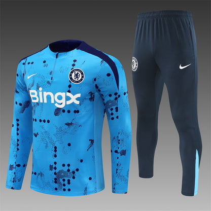 Chelsea 2024/25 Training Tracksuit (Blue Glitch)