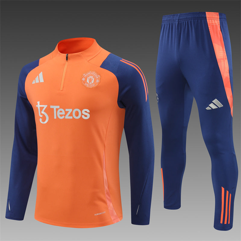 Manchester United 2024/25 Training Tracksuit (Orange)