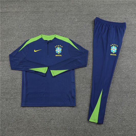 Brazil 2024/25 Training Tracksuit (Navy)