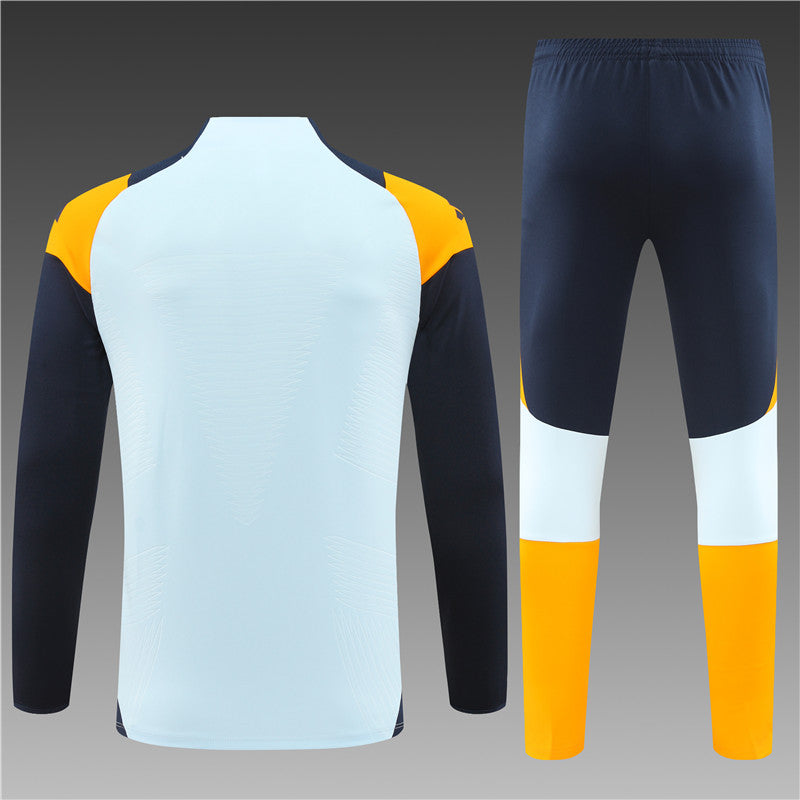 Real Madrid 2024/25 Training Tracksuit (White + Orange #6)