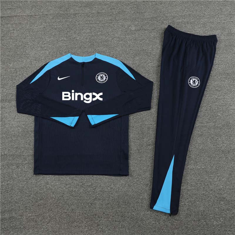 Chelsea 2024/25 Training Tracksuit (Black Blue)
