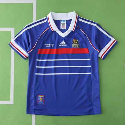 France 1998/99 Home Kit - Retro Edition (Kids) - The Jersey Vault