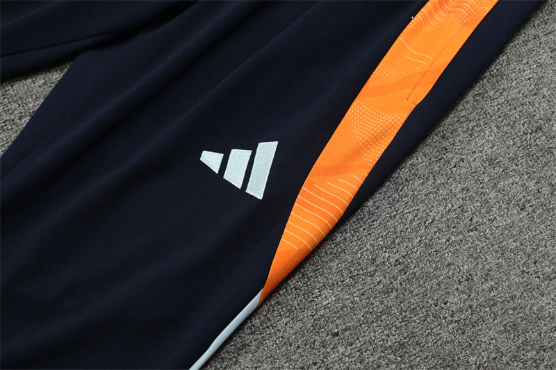 Real Madrid 2024/25 Training Tracksuit (White + Orange #5)
