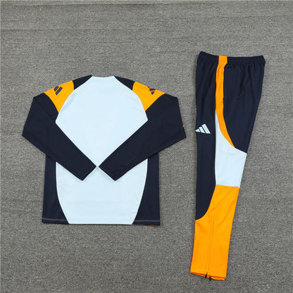 Real Madrid 2024/25 Training Tracksuit (White + Orange #6)