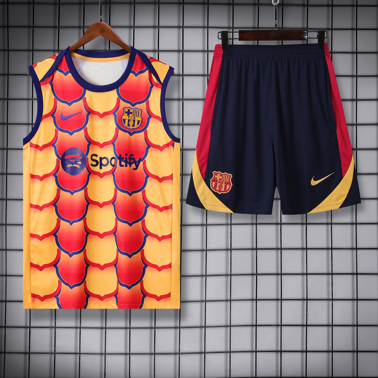 FC. Barcelona 2024/25 Training Vest Tracksuit (orange 2)