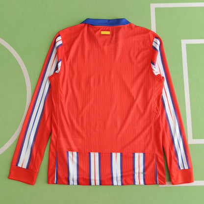 Atletico Madrid 2024/25 Longsleeved  Home Jersey - Fan Edition