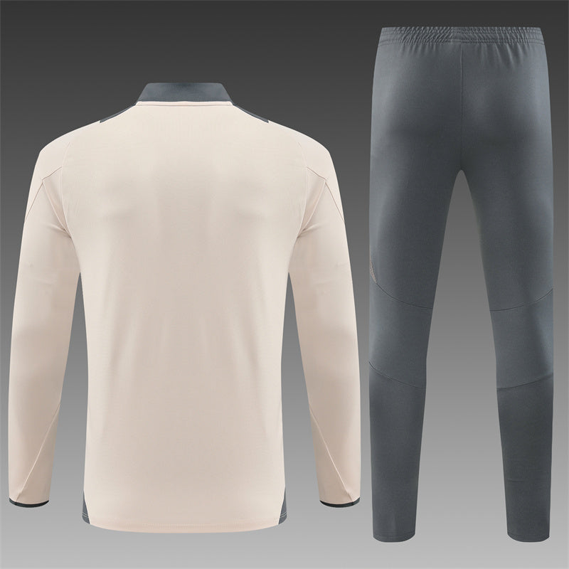 Real Madrid 2024/25 Training Tracksuit (Cream#2)