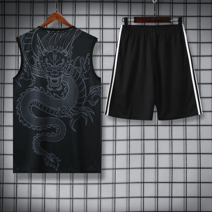 Real Madrid 2024/25 Training Vest Tracksuit (black dragon)