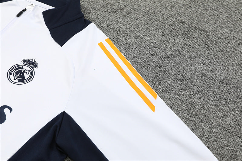 Real Madrid 2024/25 Training Tracksuit (White + Orange #2)